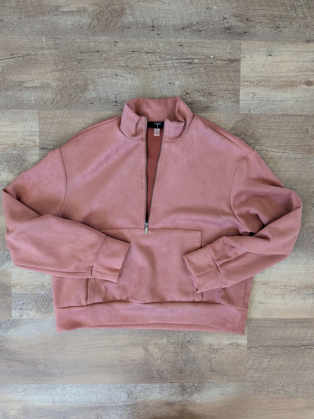 Tahari Dusty Rose Half-Zip Pullover